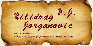Milidrag Jorganović vizit kartica
